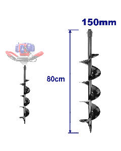 Meche pour tariere 150mm x 80cm emtop  EEAR5211-2