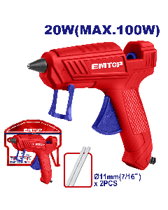 Pistolet silicon electrique 100w emtop  EGGU1401