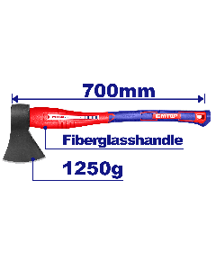 Hache 1250g 700mm manche  fibre emtop  EHAMAX1250