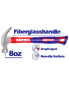 Marteau arrache clous 220g m-fib emtop  EHAMCH0801