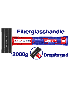 Masse carree 2000g manche fibre emtop  EHAMSH2000