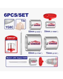 Coffret Scies à Cloche Emtop - Prix Tunisie | Arkan.tn