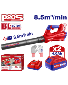 Soufleur 20v  brushless 2bat 4ah emtop  ELAB204282