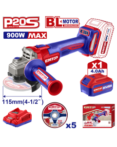 Meule 115 20v brush 1b 4ah+5dis emtop ELAG261521