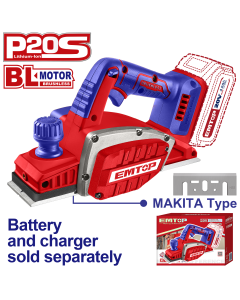 Rabot a bois 20v brushless emtop ELCR20401