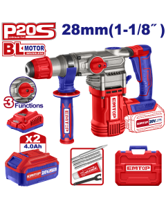 Perfo sds+20v 2b 4ah 28 brush+ac emtop  ELRH202882