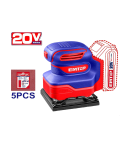 Ponceuse 20v 110x100 emtop  ELSHS2014