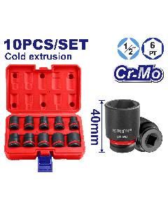 Jeu de 10 douilles 1/2″ 10-24 emtop  EMSS12101