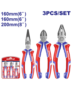 Jeu de 3 pinces univ8/l-nez6/coupe6 emtop  EPLS0311