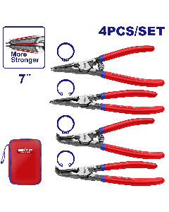 Jeu de 4 pinces circlips 7"/180mm emtop  EPLSC7411