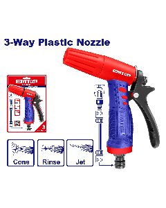 Pistolet a eau de jardin a 3 voies emtop  ESNE10301