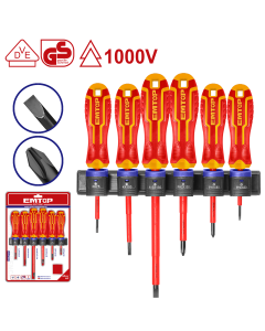 Jeu 6 tournevis fran-ame isolees emtop  ESSTJS061