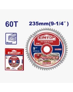 Disque Bois Scie Circulaire Emtop 235mm 60T -... | Arkan.tn
