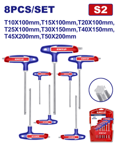 Jeu de 8 clés torx f-t emtop  ETHW6063