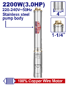 Pompe immerge 4"3hp h 180m 220v emtop  EWPPD22001