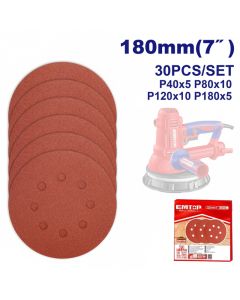 Feuilles abrasives EMTOP EKRS180030 - 30 pcs