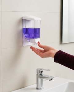 Distributeur de Savon Liquide & Désinfectant FLOSOFT – 1000 ml