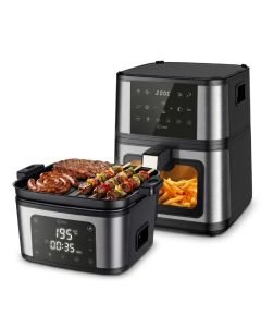 Friteuse sans huile Kiwi - 2 en 1 - Noir