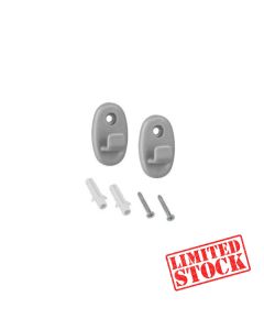 Set de 2 crochets en plastique: 1,5 x 7,6 x 18,1 cm
