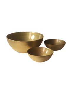 GLASSCOM - Service à soupe sahraa 7 pièces dorée