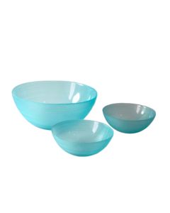 GLASSCOM - Service à soupe sahra 7 pièces turquoise métallique