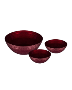 GLASSCOM - Service à soupe sahra 7 pièces rouge