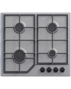 Plaque de cuisson Inox 60 cm - Allumage 1 main - Fonte