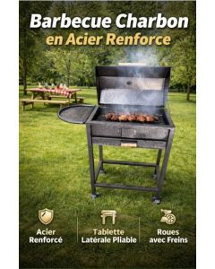 Barbecue Charbon en Acier Renforcé