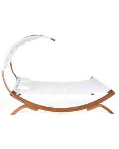 ESPACE HOME - hamac lit confort 2 places - dim 205 x 160 x 220 cm-blanc