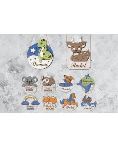 Panneau mural 3D en bois pour chambre bébé/enfant