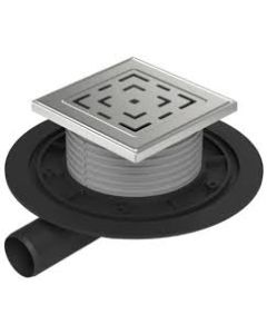 Siphon de sol CHUDEJ 12.5X12.5-S/H-D40 PP-K3-PLT CADR LABIRINT