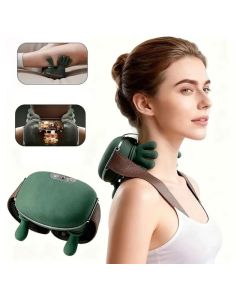Masseur cervical épaules 4D électrique, massage pétrissage bionique, 3 niveaux intensité, appareil relaxation nuque et dos portable