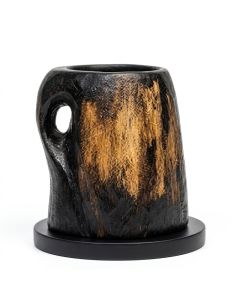 Jarre décorative carthaginoise - Sculptée - Bois noble