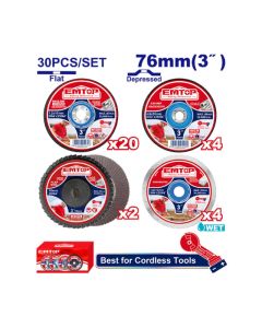 Jeu de 25 disques EMTOP - ECGD07630 - 76 mm