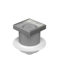 Siphon de sol CHUDEJ 15X15-S/V-D50-A CARR -K3-PLT CADRE INOX