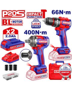 Kit perceuse+cle a choc400 2b2 emtop  ECIWL20236