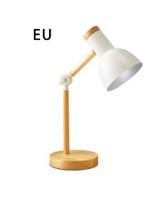 Lampe de Bureau Réglable - Scandinave Bois Métal Blanc