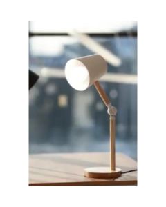 Lampe de table - Style nordique - Blanc et bois