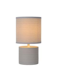 Lampe de table GREASBY Crème E14 max 40W - 230V - LUCIDE-Gris