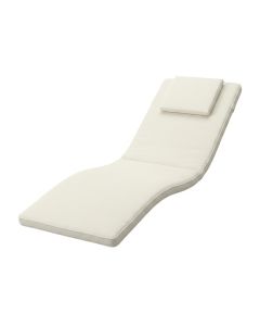 Matelas de transat avec repose-tête - Écru