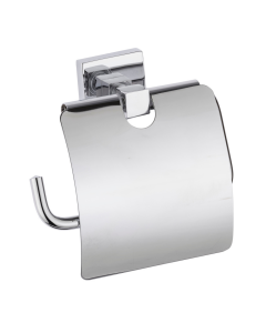 Porte-Papier Toilette avec Couvercle Chrome -... | Arkan.tn