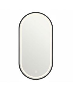 Miroir intelligent LED - ovale - 60 x 80 cm - Noir