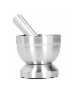 Mortier et pilon - acier inoxydable