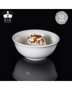 12 Bols à Desserts & Sauces 16 cl Nano - Blanc - Porcelaine - RAK PORCELAINE