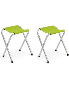 Tabouret pliable inoxydable - 35x25x40 - Vert pistache + 1 Gratuit
