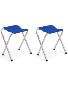 Tabouret pliable inoxydable - 35x25x40 - Bleu + 1 Gratuit