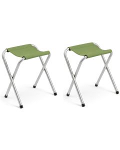 Tabouret pliable inoxydable - 35x25x40 - Vert + 1 Gratuit