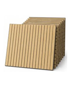 Panneau décor bois PRESTIGE - Beige - 68 × 68 cm