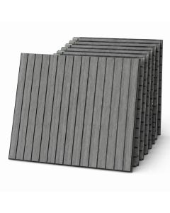Panneau décor bois PRESTIGE - Gris - 68 × 68 cm