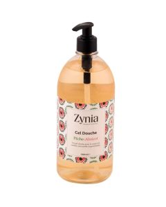 Zynia Gel Douche Pêche-Abricot 1000ml - Hydratation & Douceur